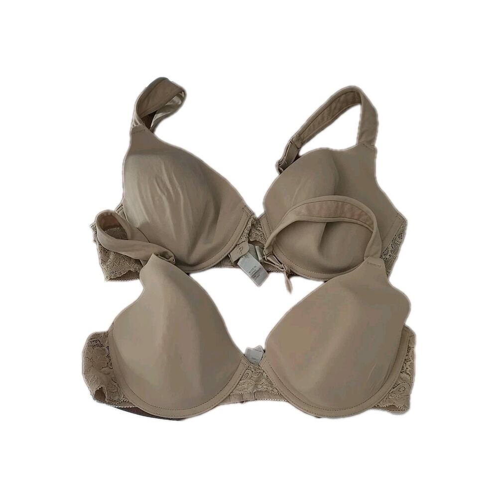 Lot of 2 Motherhood Maternity Tan Adjustable Underwire Nursing Bra Size‎ 36C